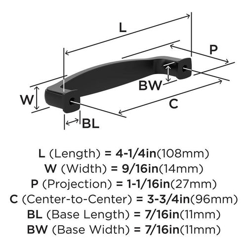 Amerock BP37051MB Franklin Collection Pull