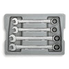 GearWrench 9413 72-Tooth 12 Point Ratcheting Combination Metric Wrench Set with Tray