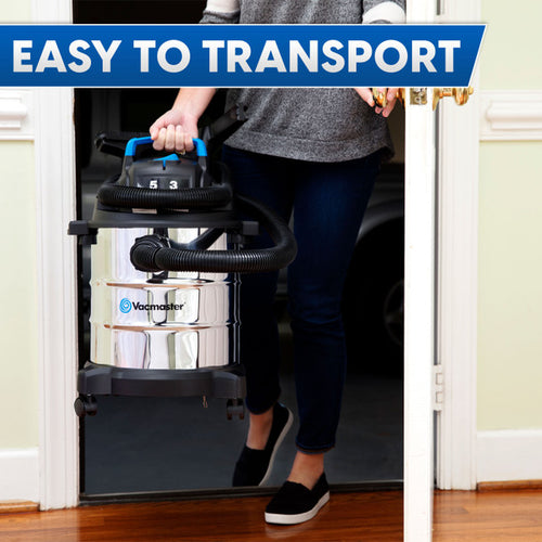 Vacmaster 5-Gallon* 3 Peak HP† Stainless Steel Wet/Dry Vacuum VOC507S