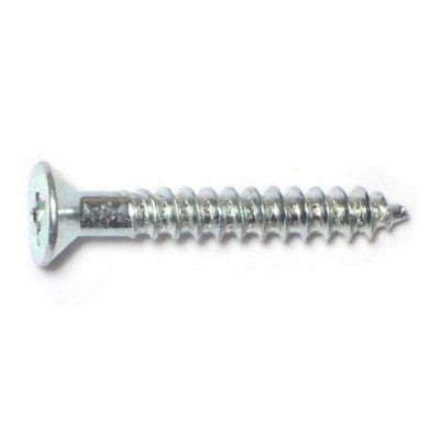Monster Fastener Zinc Plated Steel Phillips Flat Head Wood Screws