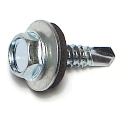 Monster Fastener Zinc Plated Steel Hex Bonded Washer Head Self-Drilling Screws