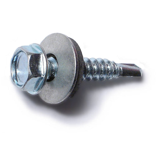 Monster Fastener Zinc Plated Steel Hex Bonded Washer Head Self-Drilling Screws